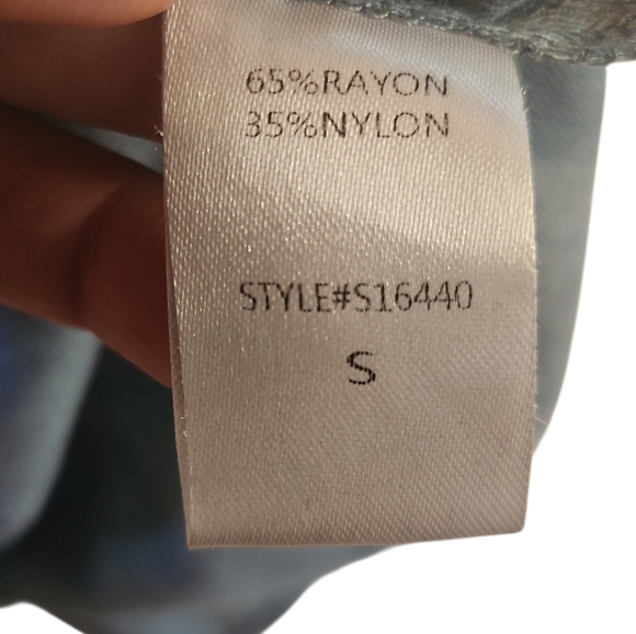 Mustard Seed Blue Tiered Sleeveless Dress | Size S - Picture 5 of 8